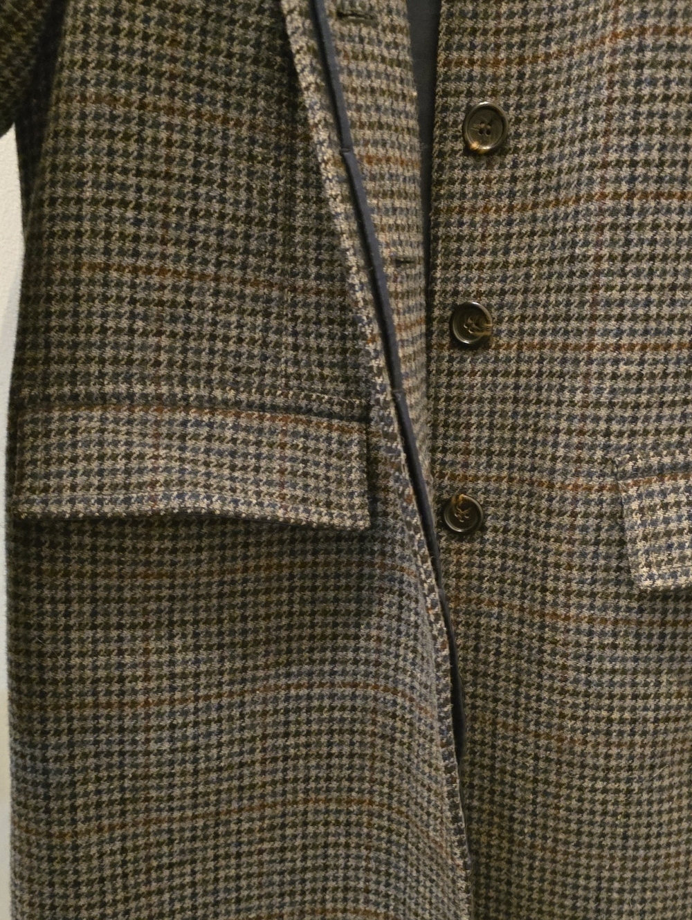 J. Crew Collection  Houndstooth Wool Blend Coat in Brown and Gray plaid sz 6 - Picture 3 of 8